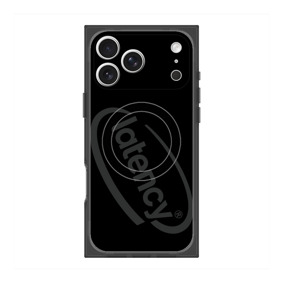 プレミアムスクエアケース with MagSafe［ LATENCY - Circle logo - Black ］