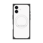 プレミアムスクエアケース with MagSafe［ LATENCY - Logotype - White ］