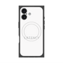 プレミアムスクエアケース with MagSafe［ LATENCY - Logotype - White ］