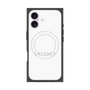 プレミアムスクエアケース with MagSafe［ LATENCY - Logotype - White ］