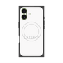 プレミアムスクエアケース with MagSafe［ LATENCY - Logotype - White ］
