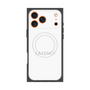プレミアムスクエアケース with MagSafe［ LATENCY - Logotype - White ］