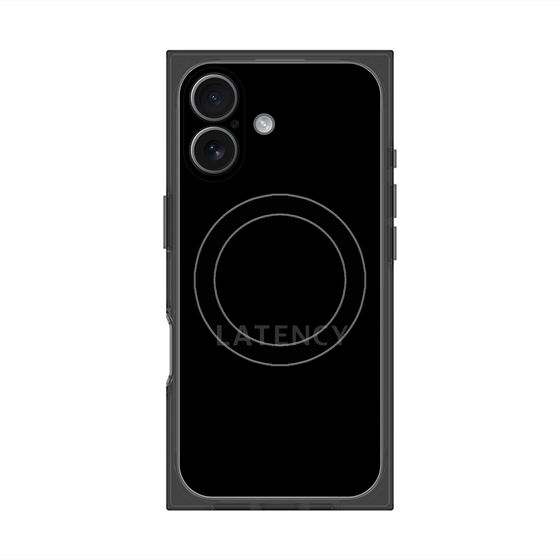 プレミアムスクエアケース with MagSafe［ LATENCY - Logotype - Black ］