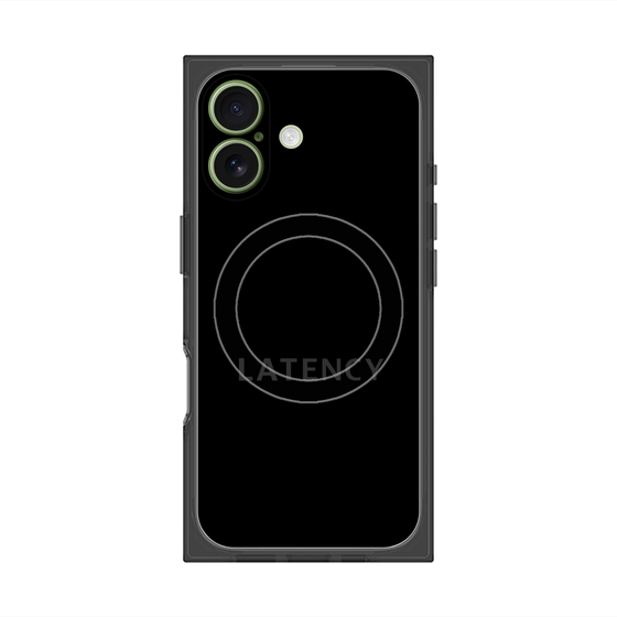 プレミアムスクエアケース with MagSafe［ LATENCY - Logotype - Black ］