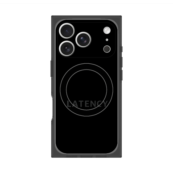 プレミアムスクエアケース with MagSafe［ LATENCY - Logotype - Black ］