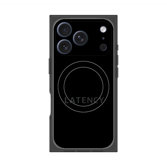 プレミアムスクエアケース with MagSafe［ LATENCY - Logotype - Black ］