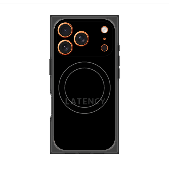 プレミアムスクエアケース with MagSafe［ LATENCY - Logotype - Black ］
