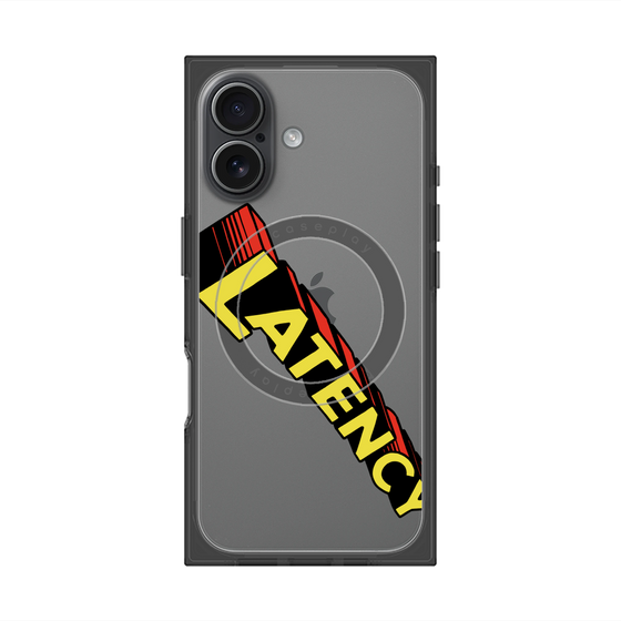プレミアムスクエアケース with MagSafe［ LATENCY - Rock logo - Clear ］