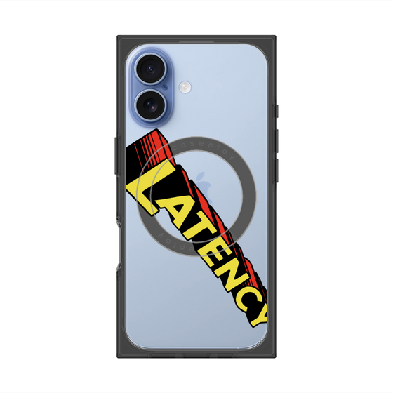 プレミアムスクエアケース with MagSafe［ LATENCY - Rock logo - Clear ］