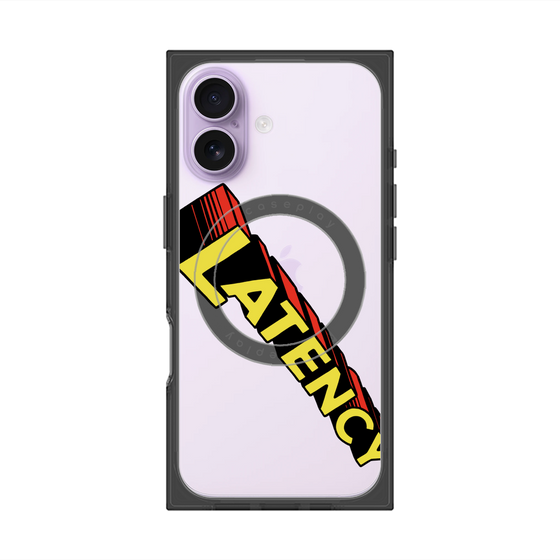 プレミアムスクエアケース with MagSafe［ LATENCY - Rock logo - Clear ］