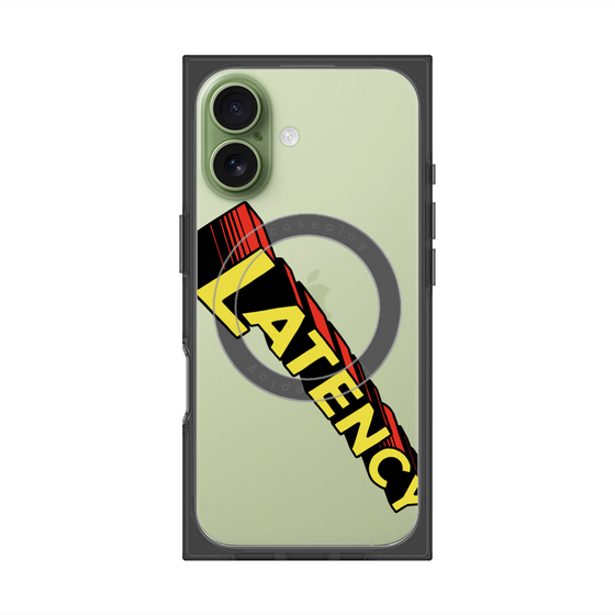プレミアムスクエアケース with MagSafe［ LATENCY - Rock logo - Clear ］