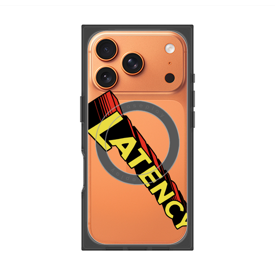 プレミアムスクエアケース with MagSafe［ LATENCY - Rock logo - Clear ］