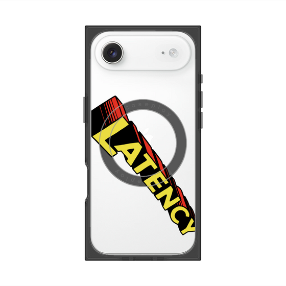 プレミアムスクエアケース with MagSafe［ LATENCY - Rock logo - Clear ］