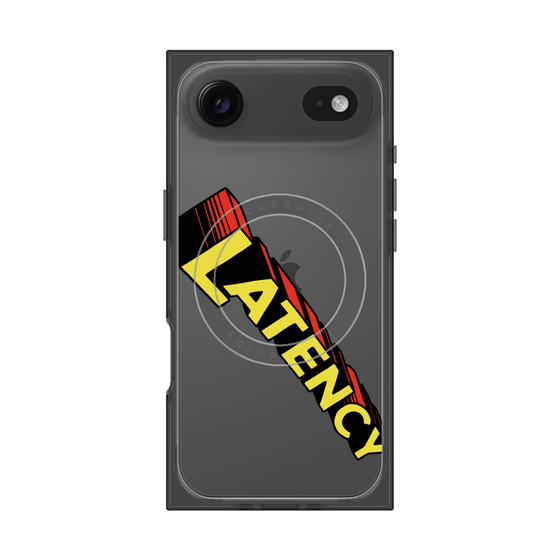 プレミアムスクエアケース with MagSafe［ LATENCY - Rock logo - Clear ］