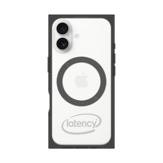 プレミアムスクエアケース with MagSafe［ LATENCY - Circle logo - Gray ］