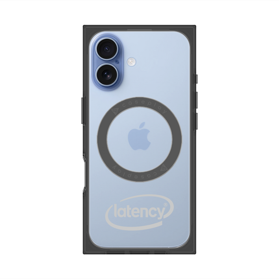 プレミアムスクエアケース with MagSafe［ LATENCY - Circle logo - Gray ］