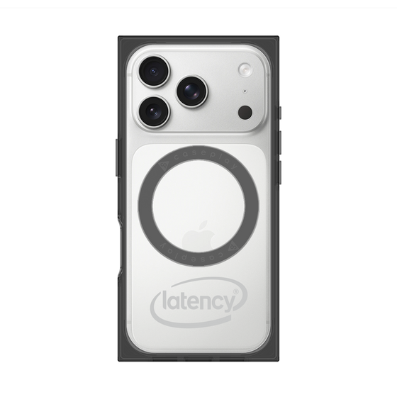 プレミアムスクエアケース with MagSafe［ LATENCY - Circle logo - Gray ］
