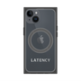 プレミアムスクエアケース with MagSafe［ LATENCY - Logotype - Gray ］