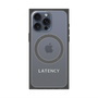 プレミアムスクエアケース with MagSafe［ LATENCY - Logotype - Gray ］