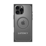 プレミアムスクエアケース with MagSafe［ LATENCY - Logotype - Gray ］