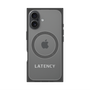 プレミアムスクエアケース with MagSafe［ LATENCY - Logotype - Gray ］