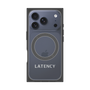 プレミアムスクエアケース with MagSafe［ LATENCY - Logotype - Gray ］