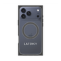 プレミアムスクエアケース with MagSafe［ LATENCY - Logotype - Gray ］