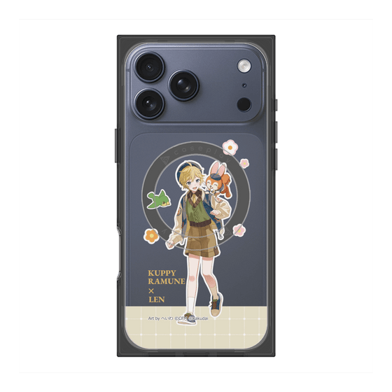 プレミアムスクエアケース with MagSafe［ 初音ミク×クッピーラムネ - 鏡音レン×クッピー - 等身イラスト2 ］