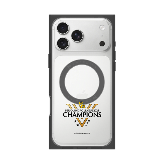 プレミアムスクエアケース with MagSafe［ 福岡ソフトバンクホークス - PERSOL PACIFIC LEAGUE 2025 CHAMOIONS ロゴ - クリア ］