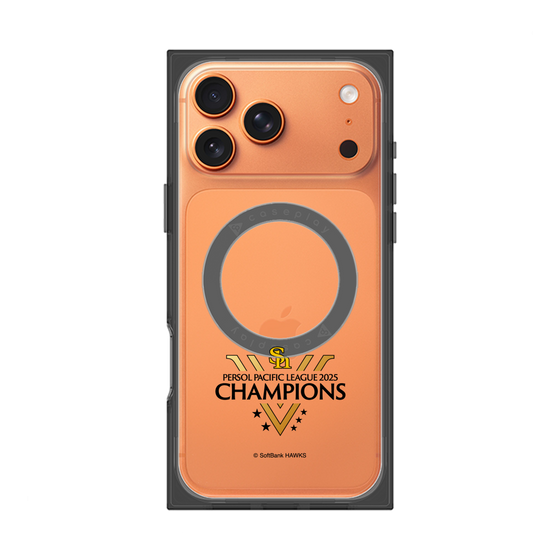 プレミアムスクエアケース with MagSafe［ 福岡ソフトバンクホークス - PERSOL PACIFIC LEAGUE 2025 CHAMOIONS ロゴ - クリア ］