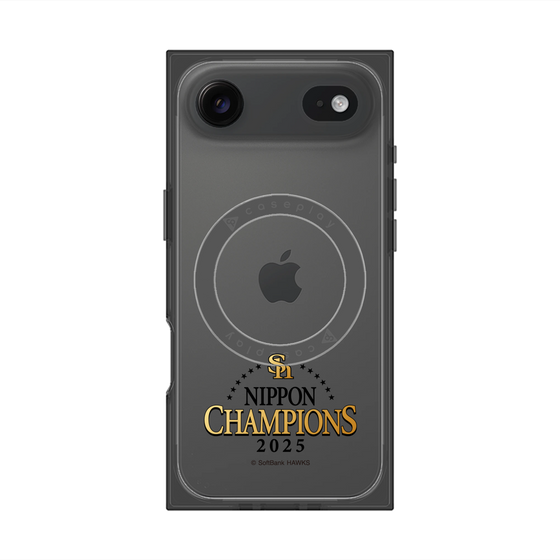 プレミアムスクエアケース with MagSafe［ 福岡ソフトバンクホークス - NIPPON CHAMPIONS 2025 ロゴ - クリア ］