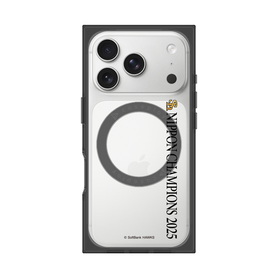 プレミアムスクエアケース with MagSafe［ 福岡ソフトバンクホークス - NIPPON CHAMPIONS 2025 ロゴ - 縦ロゴ ］