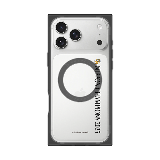 プレミアムスクエアケース with MagSafe［ 福岡ソフトバンクホークス - NIPPON CHAMPIONS 2025 ロゴ - 縦ロゴ ］
