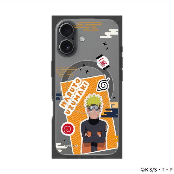 プレミアムスクエアケース with MagSafe［ NARUTO -ナルト- 疾風伝 - ステッカー - うずまきナルト ］