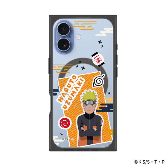 プレミアムスクエアケース with MagSafe［ NARUTO -ナルト- 疾風伝 - ステッカー - うずまきナルト ］