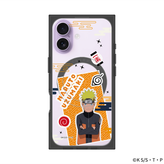 プレミアムスクエアケース with MagSafe［ NARUTO -ナルト- 疾風伝 - ステッカー - うずまきナルト ］