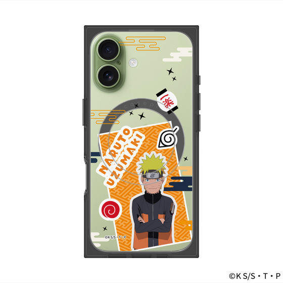 プレミアムスクエアケース with MagSafe［ NARUTO -ナルト- 疾風伝 - ステッカー - うずまきナルト ］