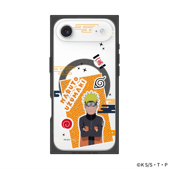 プレミアムスクエアケース with MagSafe［ NARUTO-ナルト- 疾風伝 - ステッカー - うずまきナルト ］