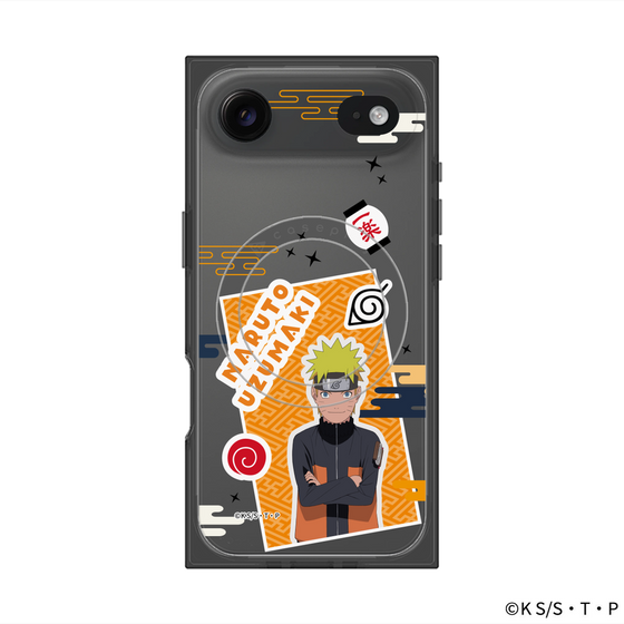 プレミアムスクエアケース with MagSafe［ NARUTO -ナルト- 疾風伝 - ステッカー - うずまきナルト ］