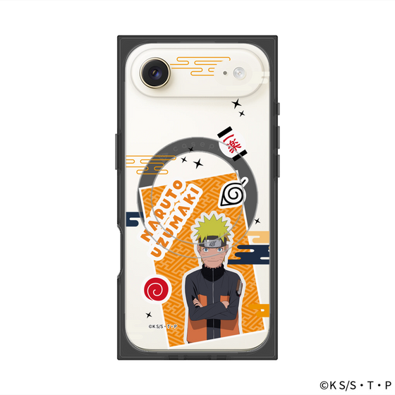 プレミアムスクエアケース with MagSafe［ NARUTO -ナルト- 疾風伝 - ステッカー - うずまきナルト ］