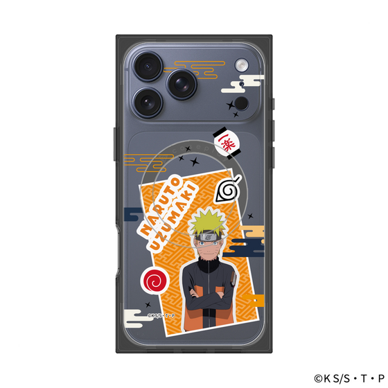 プレミアムスクエアケース with MagSafe［ NARUTO -ナルト- 疾風伝 - ステッカー - うずまきナルト ］