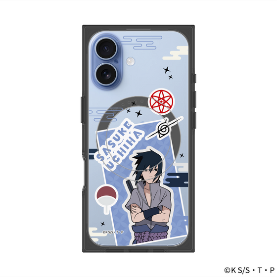 プレミアムスクエアケース with MagSafe［ NARUTO -ナルト- 疾風伝 - ステッカー - うちはサスケ ］