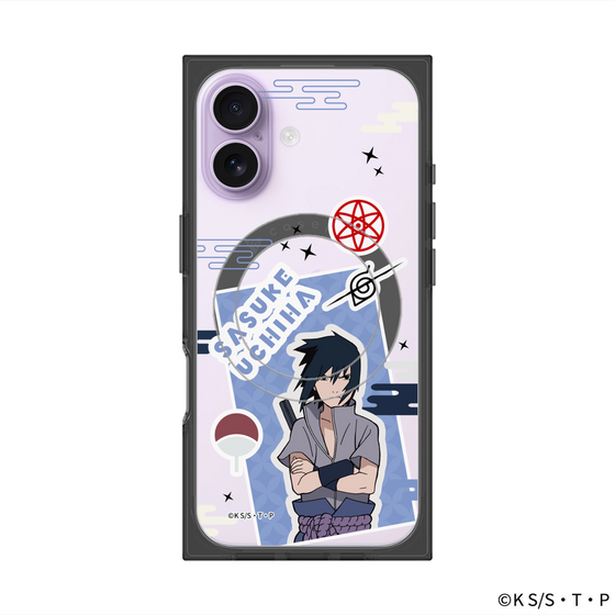 プレミアムスクエアケース with MagSafe［ NARUTO -ナルト- 疾風伝 - ステッカー - うちはサスケ ］
