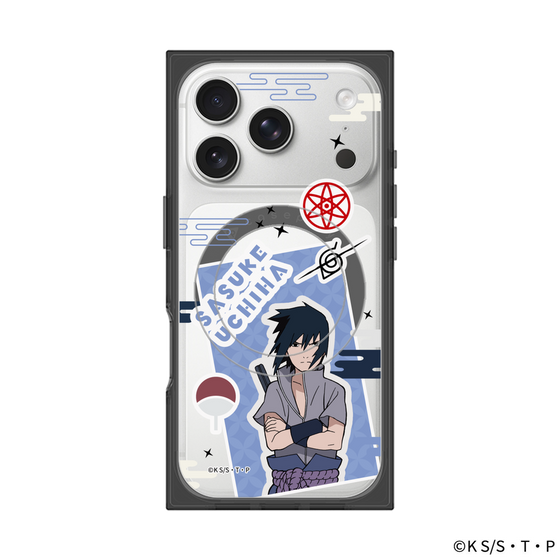 プレミアムスクエアケース with MagSafe［ NARUTO-ナルト- 疾風伝 - ステッカー - うちはサスケ ］