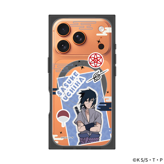 プレミアムスクエアケース with MagSafe［ NARUTO -ナルト- 疾風伝 - ステッカー - うちはサスケ ］