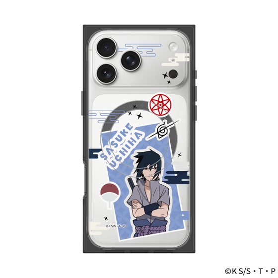 プレミアムスクエアケース with MagSafe［ NARUTO-ナルト- 疾風伝 - ステッカー - うちはサスケ ］