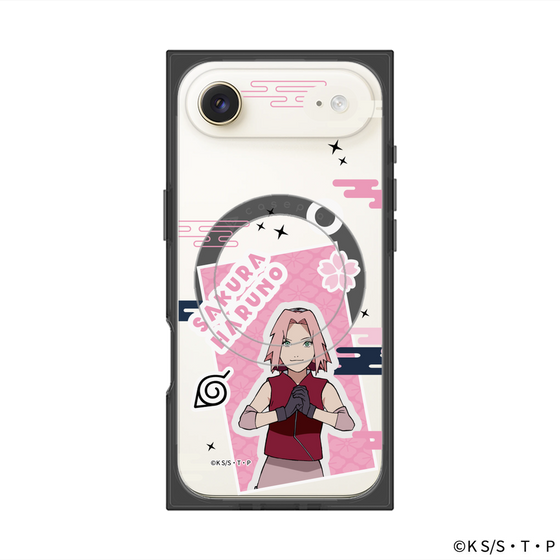 プレミアムスクエアケース with MagSafe［ NARUTO -ナルト- 疾風伝 - ステッカー - 春野サクラ ］