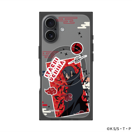 プレミアムスクエアケース with MagSafe［ NARUTO -ナルト- 疾風伝 - ステッカー - うちはイタチ ］