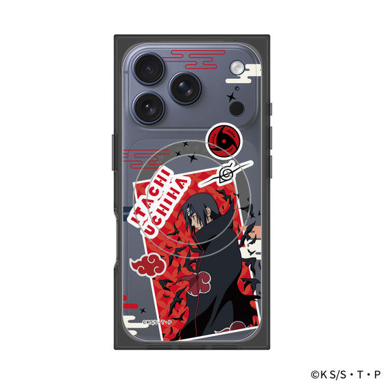 プレミアムスクエアケース with MagSafe［ NARUTO -ナルト- 疾風伝 - ステッカー - うちはイタチ ］