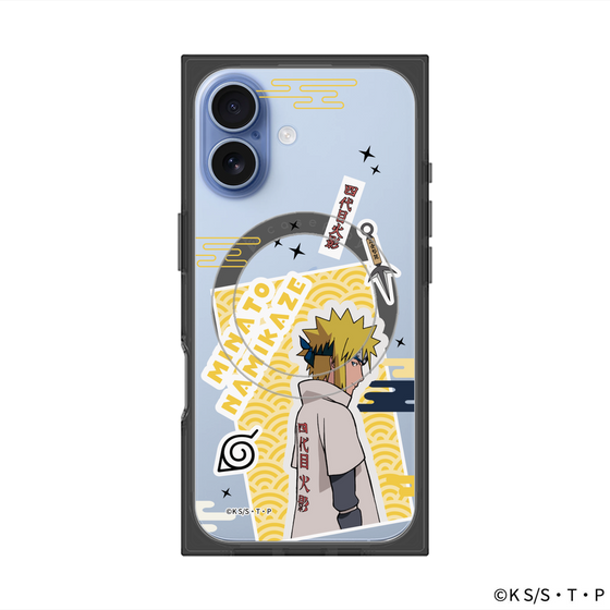 プレミアムスクエアケース with MagSafe［ NARUTO -ナルト- 疾風伝 - ステッカー - 波風ミナト ］